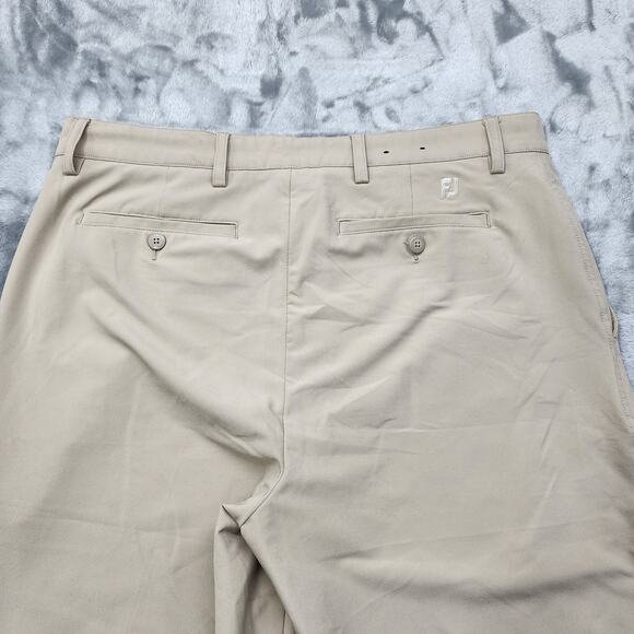 FootJoy Pants Mens W35/L32 Tan Performance Golf Chino Flat Front Stretch Casual - Picture 4 of 14